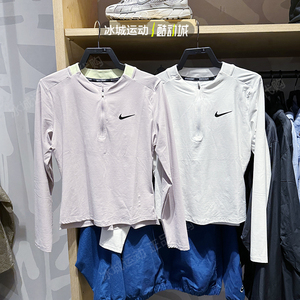 Nike/耐克2024年女半拉链网球透气休闲运动长袖T恤FV0258-100-019