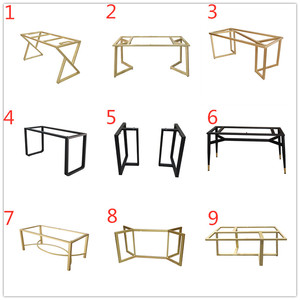 定制铁艺桌脚支架大板桌茶几办公桌大理石餐台脚书桌脚吧台金属腿