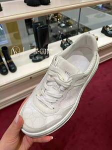 正品代购Gucci古驰2024年新款女鞋白色Original GG帆布低帮运动鞋
