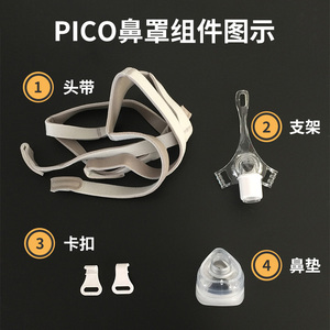 原装飞利浦伟康呼吸机Pico鼻罩配件鼻面罩专用头带头戴绑带头套