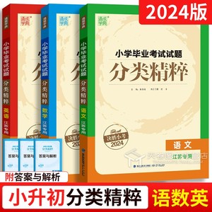 2024小学毕业考试试题分类精粹语文数学英语苏教版人教译林通城学典上册下册专项训练必刷题真题卷小升初系统总复习辅导资料六年级