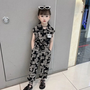 女童夏装套装2024新款韩版儿童装中大童夏季洋气女孩时髦两件套潮