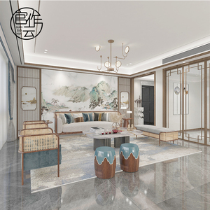 新中式禅意沙发组合中国风客厅家具酒店名宿度假村样板房定制家具