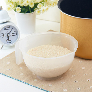 稻草屋透明量米碗塑料有手柄舀米碗带刻度烘焙工具带流嘴