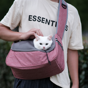猫包外出便携宠物猫咪狗狗背包斜挎装猫的小型犬帆布包包单肩猫袋
