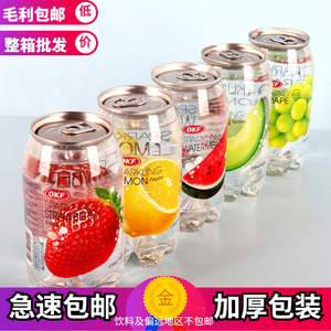 整箱批韩国进口OKF消解暑果味饮品汽水碳酸饮料批24瓶小瓶装350ml