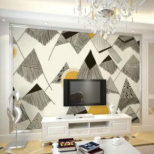 定制北欧风格壁纸几何图案图形电视背景墙简约现代小户型壁画整张