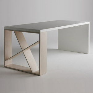 北欧白色实木办公桌会议桌长桌现代简约电脑桌创意长条桌工作台