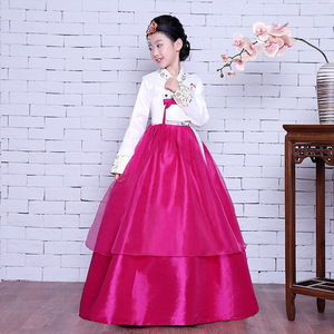 朝鲜服族服装鲜族女童韩服少数民族小女孩舞蹈演出韩国大长今传统