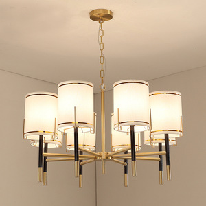 新中式吊灯简约大气家用日式餐厅卧室客厅吊灯设计师个性美式灯具