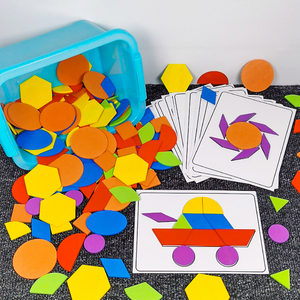 几何图形七巧板拼图小中班益智区幼儿园桌面玩具数学区域投放材料
