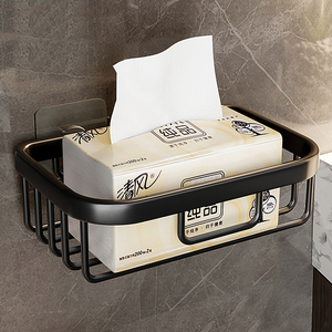 卫生纸置物架厕所纸巾盒免打孔壁挂式厕纸抽纸盒网篮卫生间洗手间
