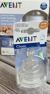 拆卖1只！Avent 新安怡classic经典奶瓶专用替换奶嘴6m+ 快流速