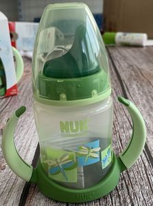 乳胶鸭嘴！美国NUK 6m+双把手学饮杯150ml宝宝奶瓶到水杯过渡绿色