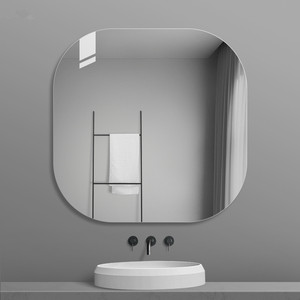 正方形浴室镜无框卫生间四边挂墙美容化妆梳妆台镜厕所洗手间镜子