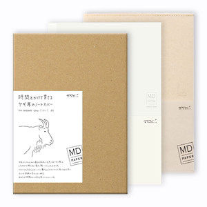 纵向书写 日本MIDORI MD笔记本书皮文库羊皮和纸封套手账书衣A5A6