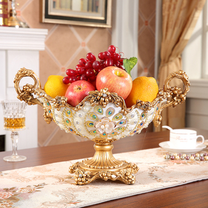 欧式水果盘三件套客厅家用创意奢华干果盘糖果盘高档茶几装饰摆件