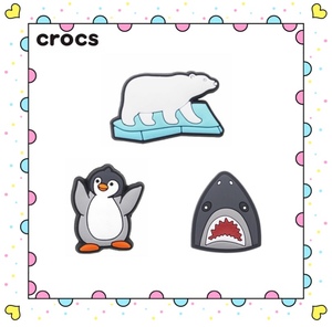 新款crocs智必星鞋扣可爱洞洞鞋DIY鞋花装饰配件北极熊企鹅鲨鱼