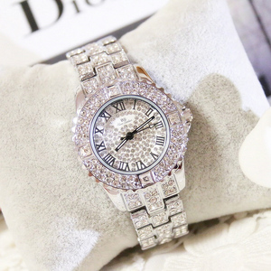 防水！闪亮新款BS满天星手表女奢华水钻表满钻手表钻石手表时装表