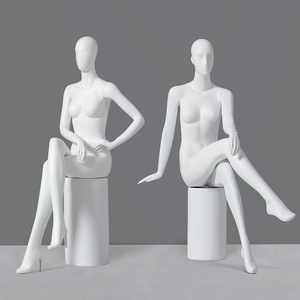 坐着的模特 服装店女模特道具坐模橱窗人体坐姿模特展示架坐模