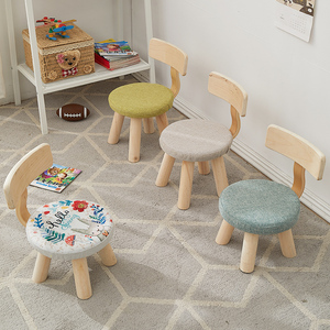 小凳子家用儿童靠背小椅子创意实木板凳卡通宝宝矮凳换鞋沙发凳子