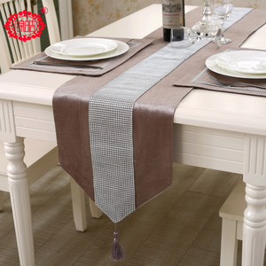 桌旗茶几布餐桌装饰长条布欧式时尚大气现代简约桌垫镶钻桌布床旗