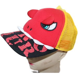 帽子大王M2363韩版日系刺绣动物头像遮阳男女儿童棒球网帽v7外贸