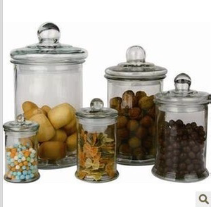 新品无铅储物样品厨房防潮塑胶玻璃瓶干果防潮糖花茶罐密封罐