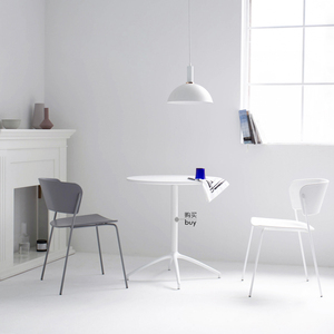 北欧餐椅铁艺ins网红椅子现代简约设计师咖啡厅可叠放家用靠背椅
