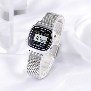 Casio卡西欧小银块复古小方表手表女休闲时尚气质腕表小方块la670