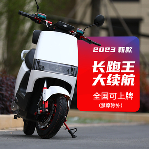 新款电动摩托车72V成人电动车大型长跑王高速电摩双人踏板外卖车