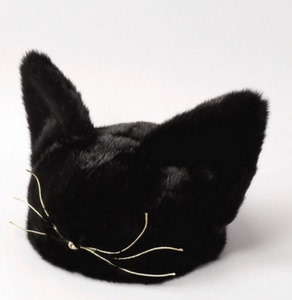 日本CA4LA同款猫咪帽仿獭兔毛毛绒帽子猫耳帽可爱保暖皮草贝