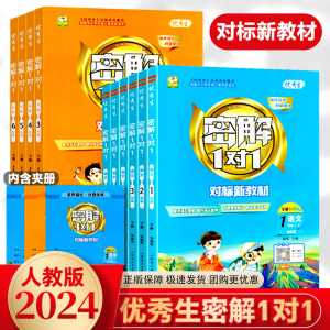 2024新版正品密解1对1小学生部编人教版语文一年级二年级三年级五六四年级下册英语 教材全解点拨课本解读练习册一课一练教辅书籍