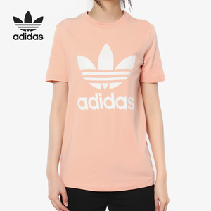 Adidas/阿迪达斯正品 三叶草女子TREFOIL TEE圆领短袖T恤DV2587