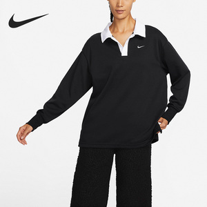 Nike/耐克正品秋季新款女子运动休闲舒适翻领套头卫衣FB8721