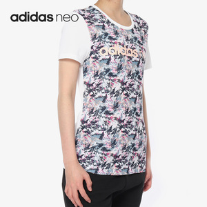 Adidas/阿迪达斯正品 NEO 女子新款 休闲透气短袖T恤 DU2387