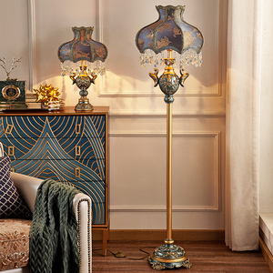 欧式奢华落地灯客厅书房创意北欧美式复古乡村卧室床头立式落地灯