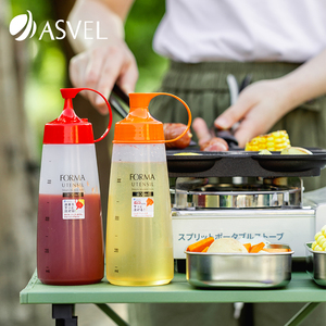 日本ASVEL户外调料罐野餐露营分装瓶烧烤油壶调味盒食品级挤酱瓶