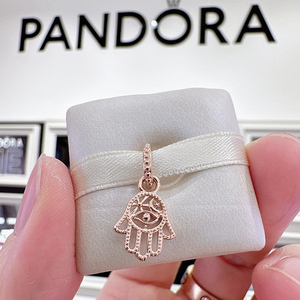 [新品]Pandora潘多拉玫瑰金法蒂玛守护之手串饰送女友789144C00