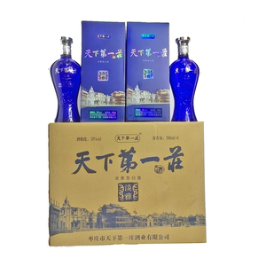 天下第一庄蓝淡雅酒古城特产38度500ml6瓶/箱 库存酒