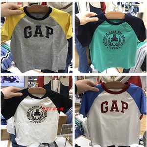 Gap男女童新款纯棉小熊logo短袖890474T恤儿童装上衣890235