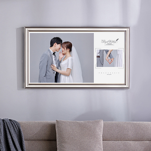 婚纱照相框放大尺寸结婚照九宫格照片打印加相框挂墙免打孔订制