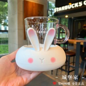 星巴克杯子2019中秋节小兔子造型中秋小夜灯款玻璃杯组可发光水杯