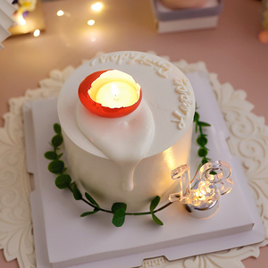 网红创意鸡蛋蜡烛破壳日蛋壳生日蛋糕装饰摆件亚克力皇冠数字插件