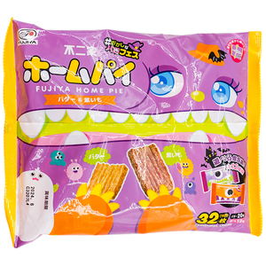临期日本进口食品不二家黄油紫薯味饼干万圣节款儿童零食小吃162g