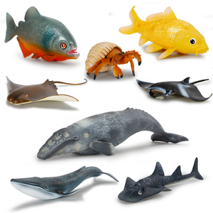 儿童海洋玩具海底动物系列二仿真鲨鱼巨齿鲨大白鲨虎鲸鲨飞鱼模型