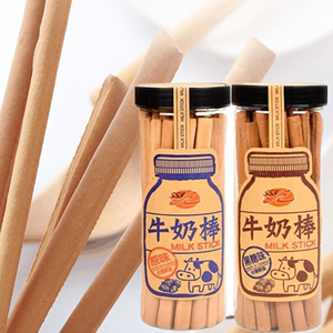台湾特产零食SSY牛奶棒儿童木材棒磨牙棒筷子手工硬饼干两种口味