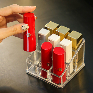 口红盒子收纳化妆品收纳盒口红架唇釉架子亚克力透明分格整理盒