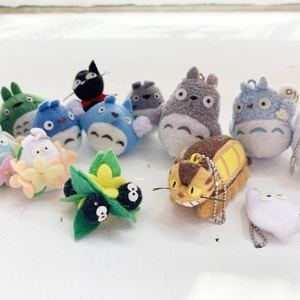 日单宫崎骏动画吉卜力龙猫Totoro毛绒公仔玩偶玩具挂件挂链猫巴士