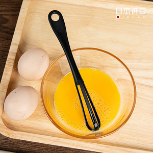 日本进口手动打蛋器打发奶油搅鸡蛋小型搅拌棒黑色搅蛋器蛋抽